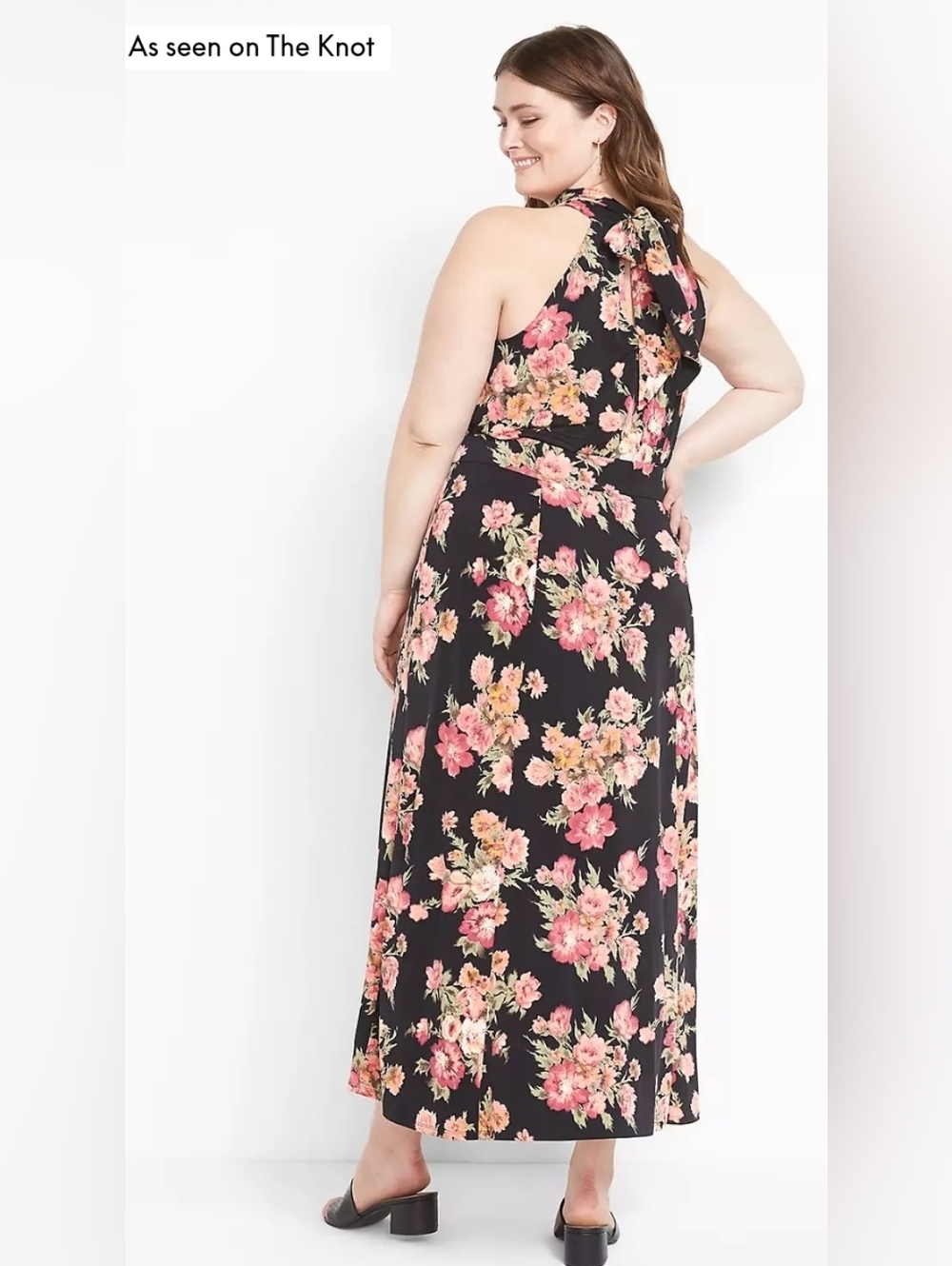 Lane Bryant Elegant Tie Halter Maxi Dress 18/20 As Seen On The Knot - Picture 13 of 13